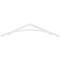 Ekena Millwork Pitch Legacy Architectural Grade PVC Gable Pediment, 36"W x 7 1/2"H x 1"P (5/12) GPP036X008X100LEG - alternate 5